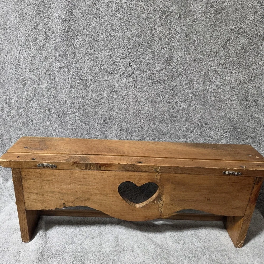 Vintage Wood Country Heart Cutout Shelf w/dowel Cottagecore Grannycore